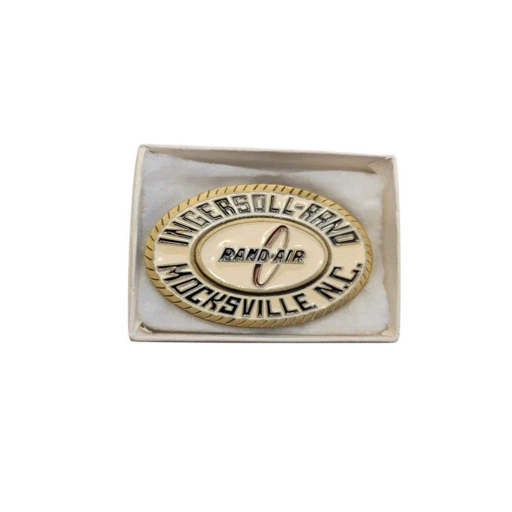 Vintage Ingersoll-Rand Rand-Air Mocksville NC Belt Buckle Made in USA